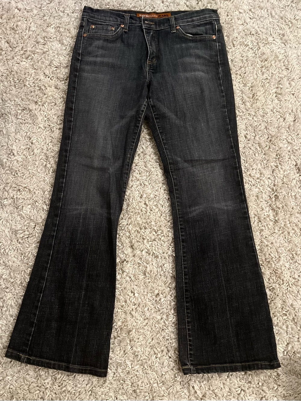 David Kahn Women's Black Flare Jeans